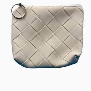 Cream Off white Quilted Coin Purse